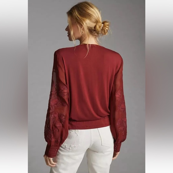 Anthropologie Black Embroidery Size M - Picture 9 of 14